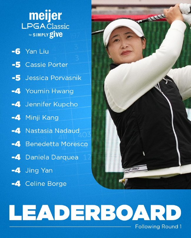 梅杰尔LPGA精英赛刘艳在冷风中交66杆领先 阎菁T4